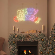 Vidaxl kerstbord 240 led's multikleur 99,5 x 54 cm pvc - afbeelding 3