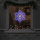 Vidaxl kerstsneeuwvlok 156 led's blauw 55,5 x 55,5 x 0,75cm pvc