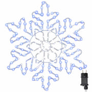 Vidaxl kerstsneeuwvlok 156 led's blauw 55,5 x 55,5 x 0,75cm pvc - afbeelding 2