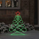 Vidaxl kerstboomvormige lamp 144 led's multikleur 78 x 58 cm pvc