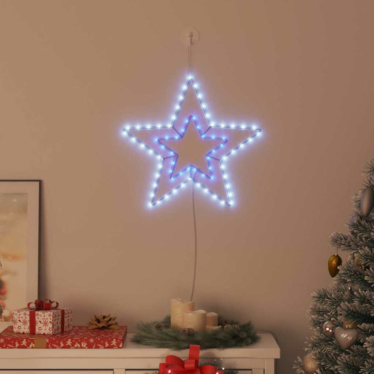 Vidaxl kerstster 72 led's koud wit 51,5 x 50 x 0,65 cm ijzer