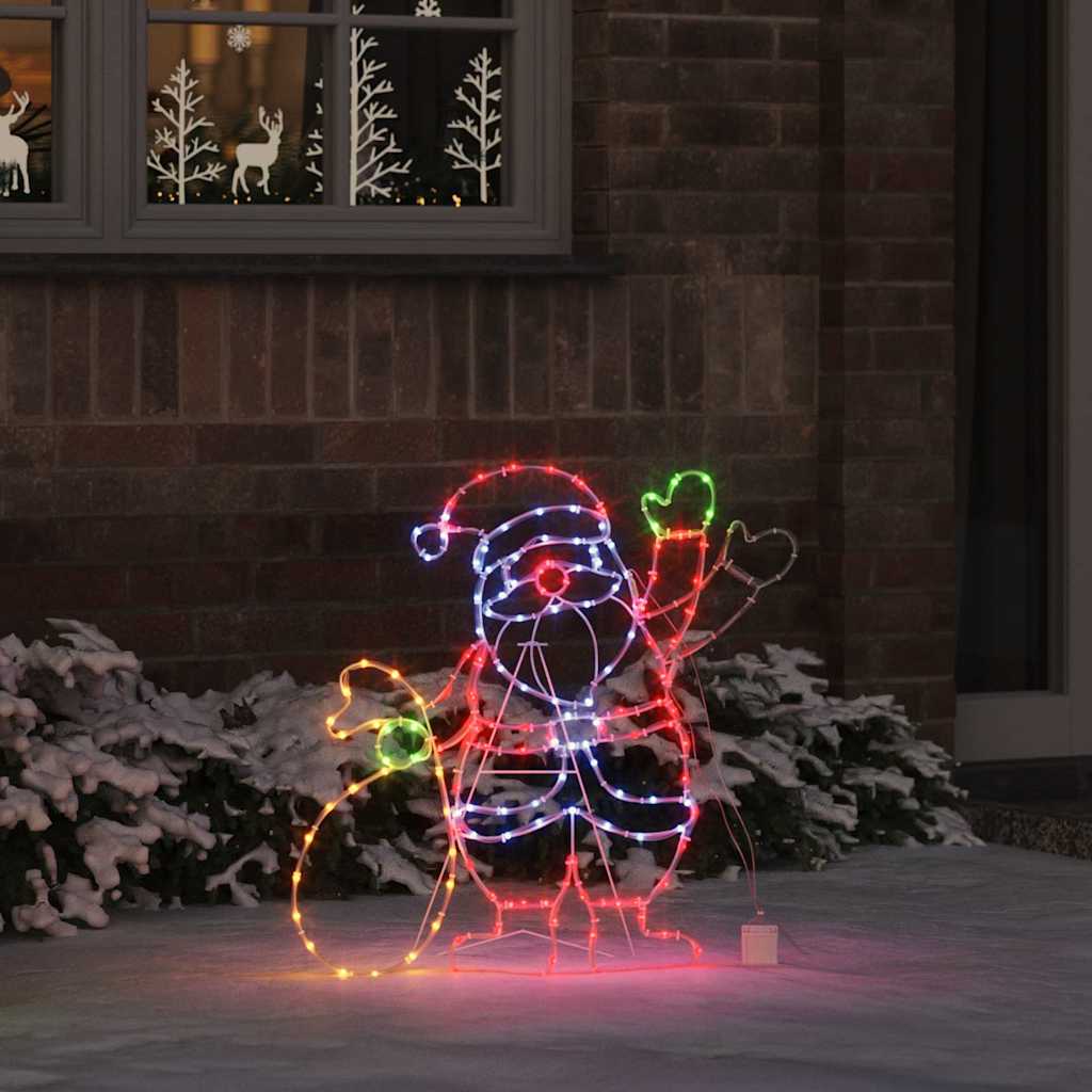 Vidaxl kerstman licht met 168 led multikleur 58.5 x 60 x 1.3 cm ijzer