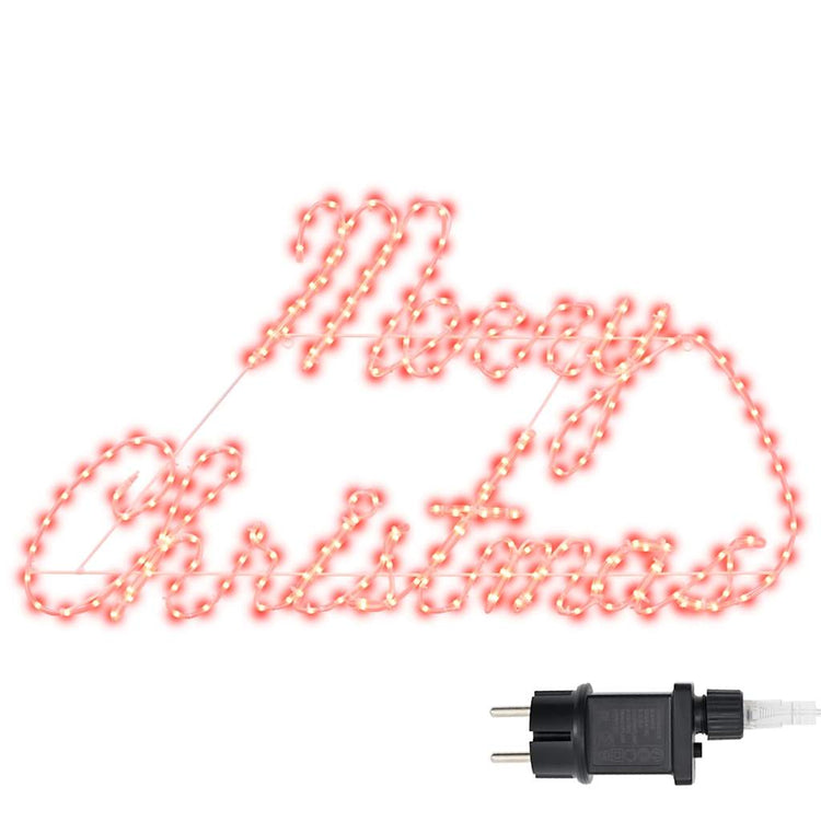 Vidaxl kerstbord 216 led's rood 99 x 55 x 13 cm ijzer