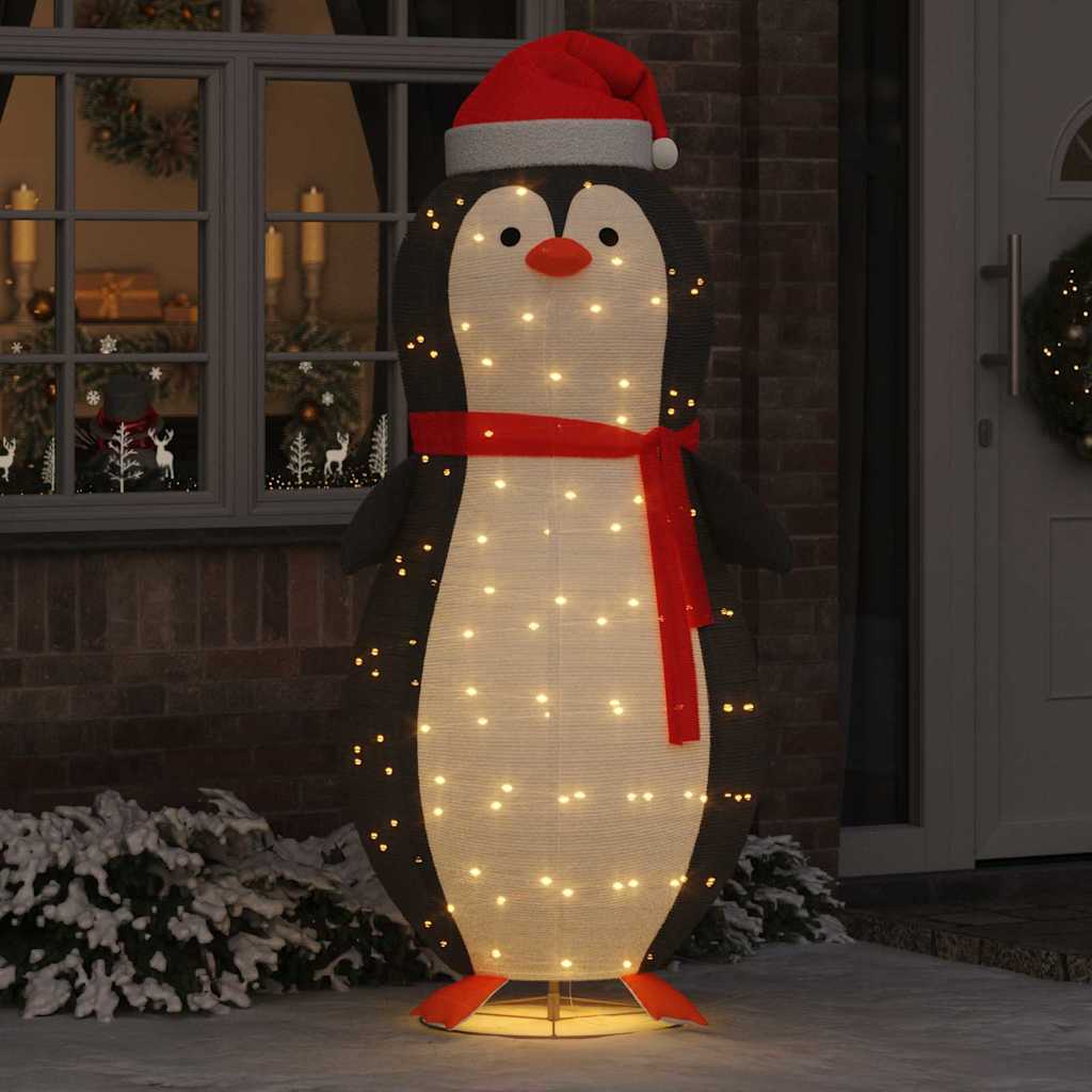 Vidaxl sneeuw pinguïn figuur met 600 led warmwit 78 x 178 cm stof