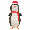 Vidaxl sneeuw pinguïn figuur met 600 led warmwit 78 x 178 cm stof