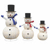 Vidaxl kerst sneeuwman familie met 270 led 3 pcs warmwit stof