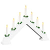 Vidaxl kerst kaars brug wit 39.5 x 5 x 29 cm massief grenenhout