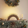Vidaxl kerst kaarsenboog met 10 led kaarsen bruin 47 x 5 x 29 cm