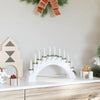 Vidaxl kerst kaarsenboog met 10 led kaarsen wit 47 x 5 x 29 cm