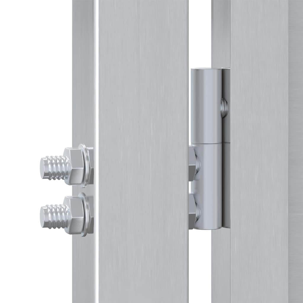 Vidaxl tuinpoort met slot zilver 100 x 75 cm roestvrij staal
