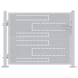 Vidaxl tuinpoort 85 x 70 cm roestvrij staal zilver vergrendelbaar - afbeelding 1