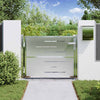 Vidaxl tuinpoort met slot zilver 100 x 75 cm roestvrij staal