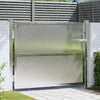 Vidaxl tuinpoort met slot zilver 100 x 75 cm roestvrij staal