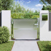 Vidaxl tuinpoort met slot zilver 100 x 75 cm roestvrij staal