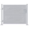 Vidaxl tuinpoort met slot zilver 100 x 75 cm roestvrij staal