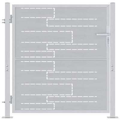 Vidaxl tuinpoort met slot zilver 85 x 97 cm roestvrij staal