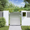 Vidaxl tuinpoort met slot zilver 95 x 100 cm roestvrij staal