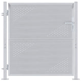 Vidaxl tuinpoort met slot zilver 85 x 97 cm roestvrij staal - afbeelding 2