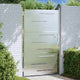 Vidaxl tuinpoort met slot zilver 100 x 125 cm roestvrij staal