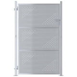 Vidaxl tuinpoort 85 x 120 cm roestvrij staal zilver vergrendelbaar - afbeelding 2