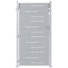 Vidaxl tuinpoort met slot zilver 96 x 180 cm roestvrij staal