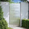 Vidaxl tuinpoort met slot zilver 96 x 200 cm roestvrij staal