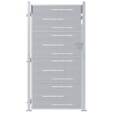 Vidaxl tuinpoort met slot zilver 85 x 196 cm roestvrij staal - afbeelding 2