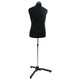 Vidaxl verstelbare kleedvorm man zwart 37,5-45,5 inch stof