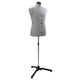Vidaxl verstelbare kleedvorm man grijs 37,5-45,5 inch stof
