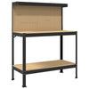 Vidaxl werkbanken met plank zwart 114 x 54 x 145 cm bewerkt hout
