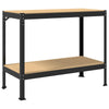 Vidaxl werkbanken met plank zwart 115 x 55 x 91 cm bewerkt hout