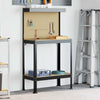 Vidaxl werkbanken met plank zwart 81 x 41 x 145 cm bewerkt hout