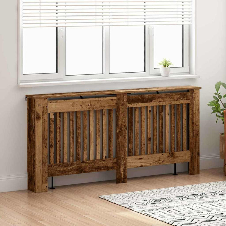 Vidaxl radiatorafdekking oud hout 172 x 19 x 81,5 cm bewerkt hout