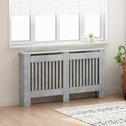 Vidaxl radiatorafdekking betongrijs 152 x 19 x 81,5 cm bewerkt hout - afbeelding 3