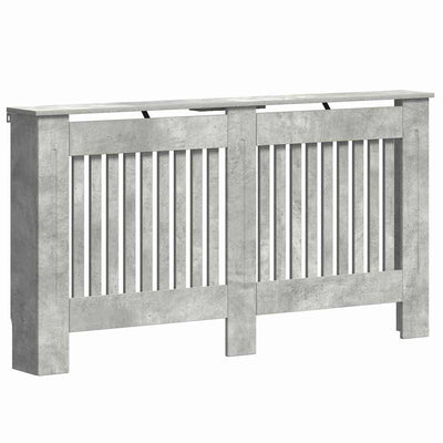 Vidaxl radiatorafdekking beton grijs 152 x 19 x 81,5 cm bewerkt hout
