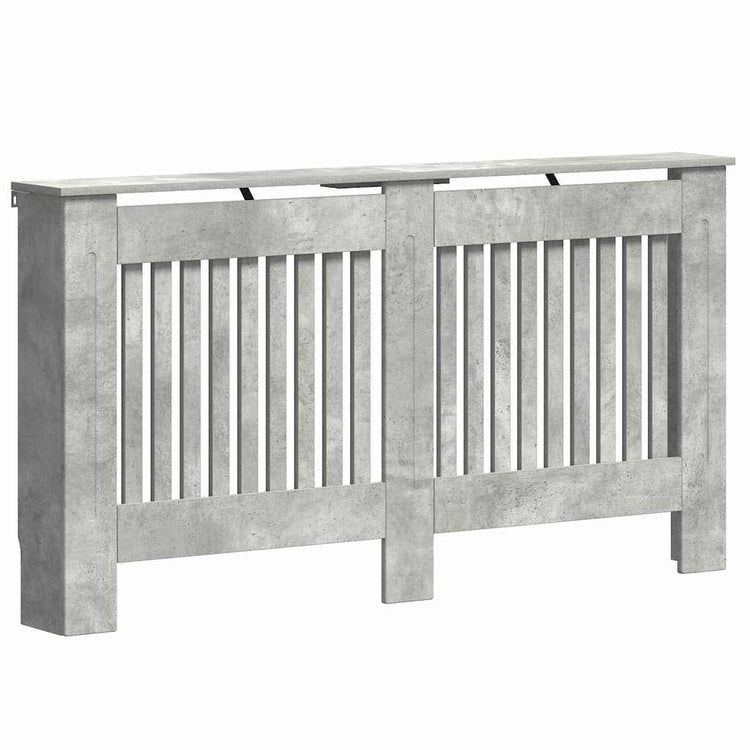Vidaxl radiatorafdekking betongrijs 152 x 19 x 81,5 cm bewerkt hout