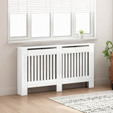 Vidaxl radiatorafdekking hoogglans wit 152 x 19 x 81,5 cm bewerkt hout - afbeelding 3