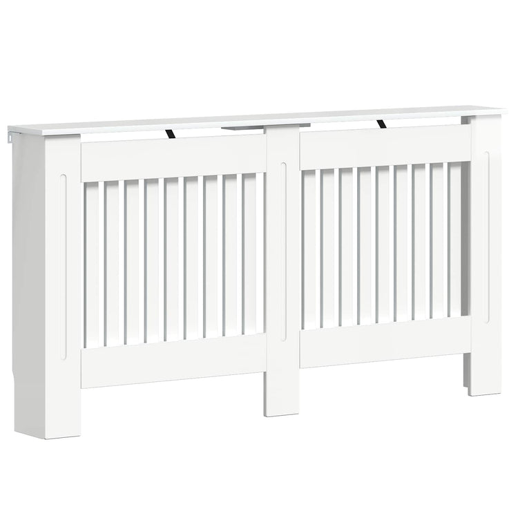 Vidaxl radiatorafdekking hoogglans wit 152 x 19 x 81,5 cm bewerkt hout