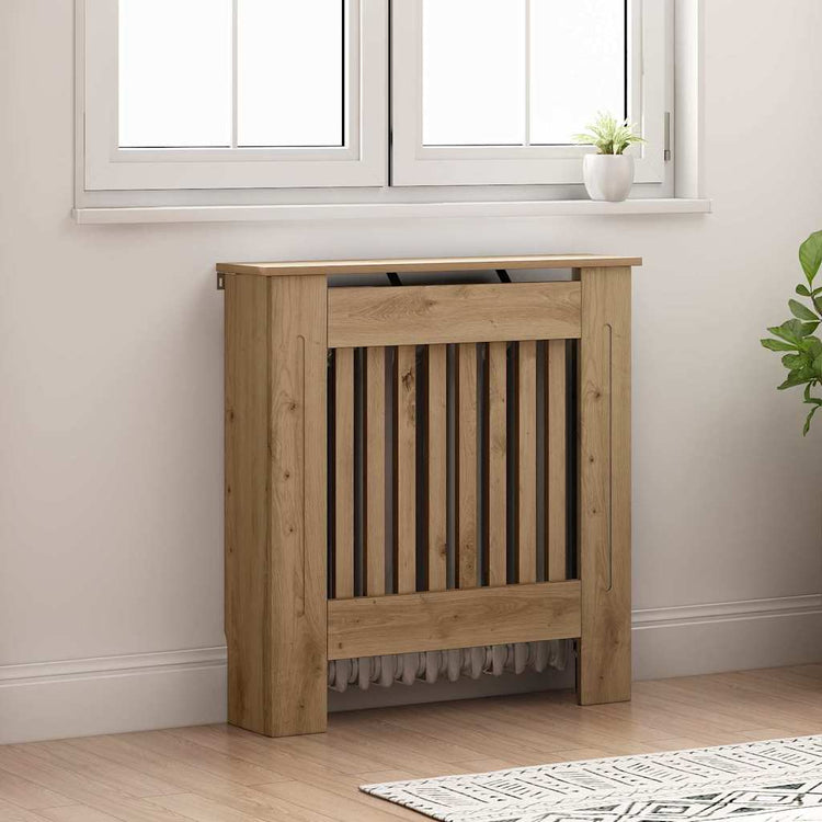 Vidaxl radiatorafdekking artisanaal eiken 78 x 19 x 81,5 cm