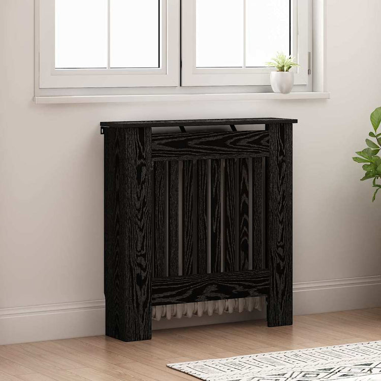 Vidaxl radiatorafdekking zwart eiken 78 x 19 x 81,5 cm bewerkt hout
