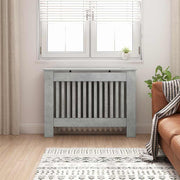 Vidaxl radiatorafdekking betongrijs 112 x 19 x 81,5 cm bewerkt hout - afbeelding 1