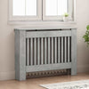 Vidaxl radiatorafdekking beton grijs 112 x 19 x 81,5 cm bewerkt hout