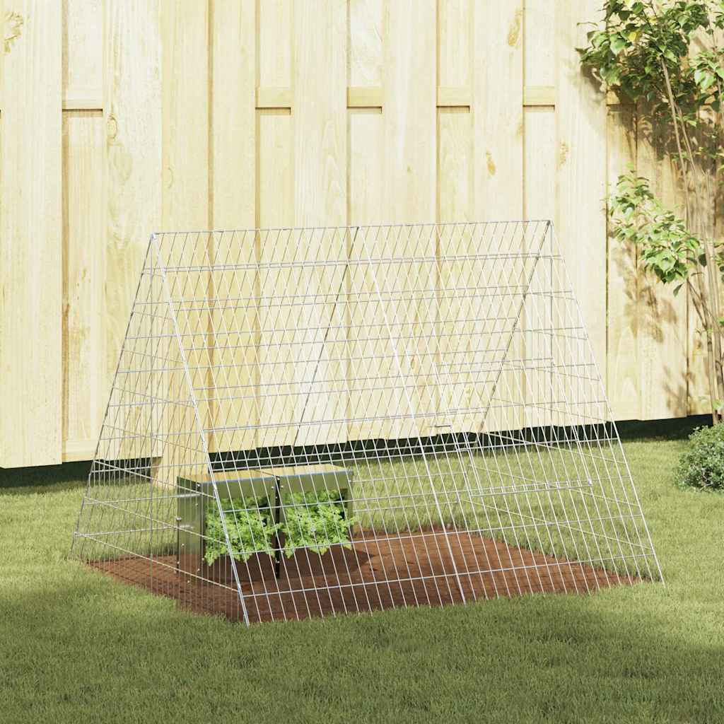 Vidaxl konijnenkooi zilver 110 x 100 x 85 cm gegalvaniseerd staal