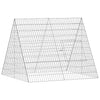 Vidaxl konijnenkooi zilver 215 x 100 x 85 cm gegalvaniseerd staal
