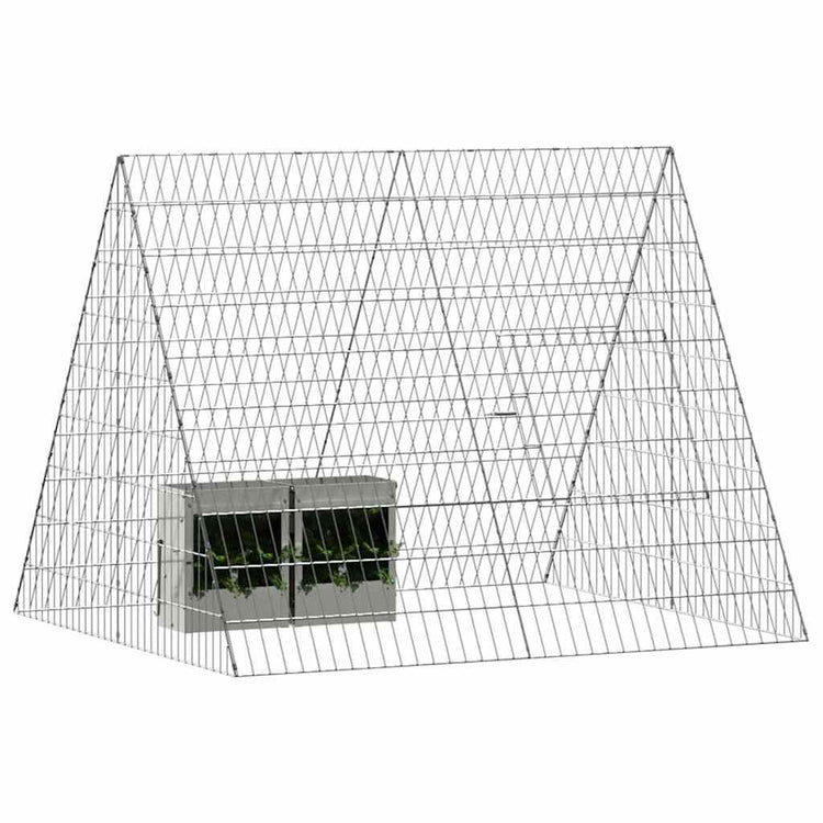 Vidaxl konijnenkooi zilver 110 x 100 x 85 cm gegalvaniseerd staal