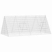 Vidaxl konijnenkooi zilver 215 x 100 x 85 cm gegalvaniseerd staal - afbeelding 2