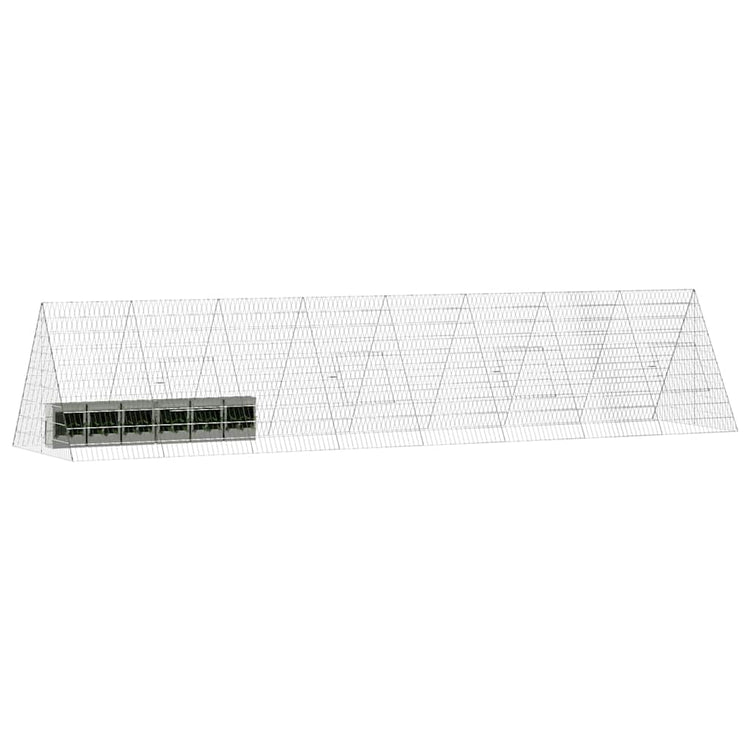 Vidaxl konijnenkooi zilver 430 x 100 x 85 cm gegalvaniseerd staal
