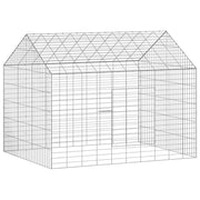 Vidaxl konijnenkooi zilver 100 x 78 x 78 cm gegalvaniseerd staal - afbeelding 2