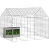 Vidaxl konijnenkooi zilver 400 x 78 x 78 cm gegalvaniseerd staal