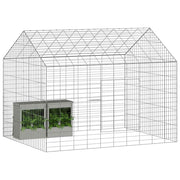 Vidaxl konijnenkooi zilver 100 x 78 x 78 cm gegalvaniseerd staal - afbeelding 3